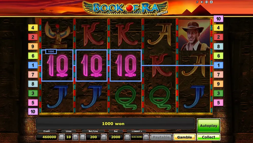 Book of Ra Deluxe slot gameplay