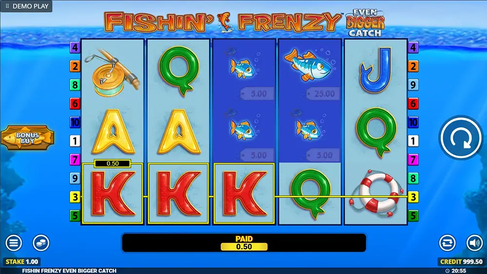 Fishin' Frenzy slot gameplay